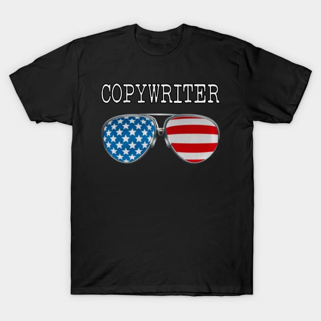 AMERICA PILOT GLASSES COPYWRITER T-Shirt by SAMELVES